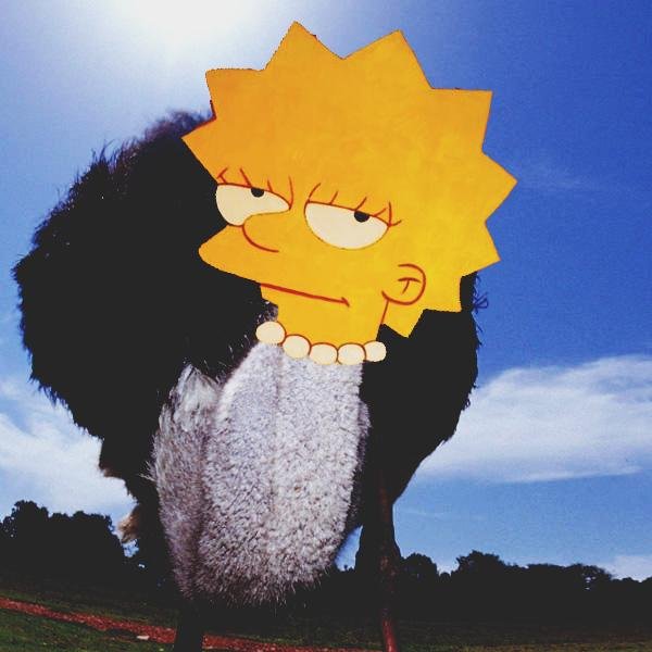 NASIMOS DE LA ENBIDIA KE TIENEN LOS HEITERS A ROSIE. FRUTO DE HOMER SIMPSONS Y UNA AVESTRUZ TRAS UNA NOXE DE PASION