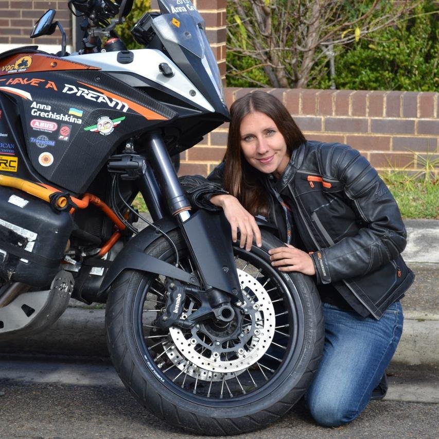 AnnaWorldTrip's profile picture. Im the Ukrainian girl in around the world trip on a motorcycle. A year on the road. Covered Russia, Singapore, Australia. Now in the US!