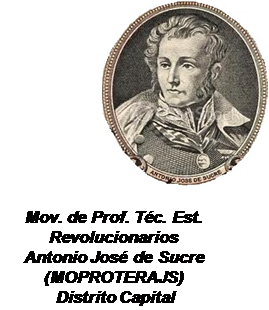 moproterajs_ant's profile picture. Movimiento de profesionales, técnicos y estudiantes revolucionarios antonio jose de sucre.