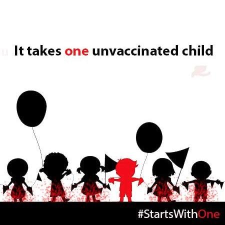 We fight for getting your children vaccinated. #StartsWithOne