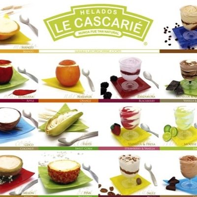 Helado artesanal de frutas en su cáscara. lecascariedgo@gmail.com