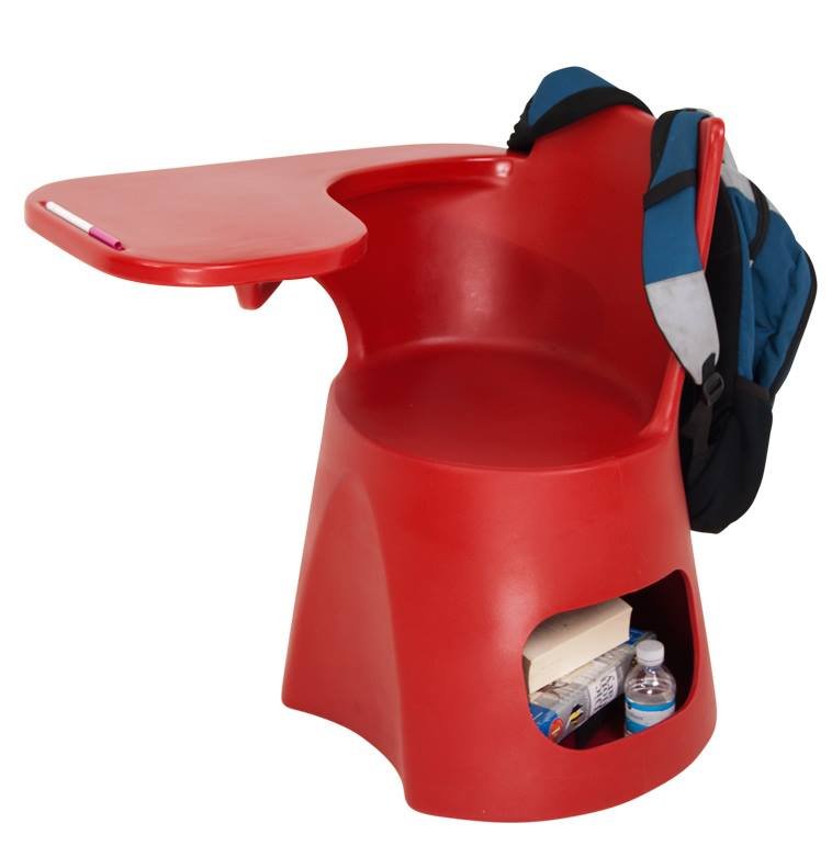 Qdesk, Ergonómico en una sola pieza de polietileno en divertidos colores, para diestros y zurdos!