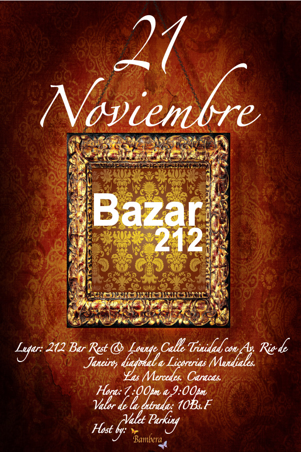 La cita de lujo de los bazares en Ccs. Próximamente III Edición Sábado 21 de Noviembre, 1pm a 9pm...Los mejores diseñadores!!!