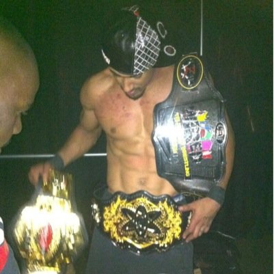 1/4 of the jumpiest niggas in pro wrestling. Currently injured. Got involved in a porn scandal..