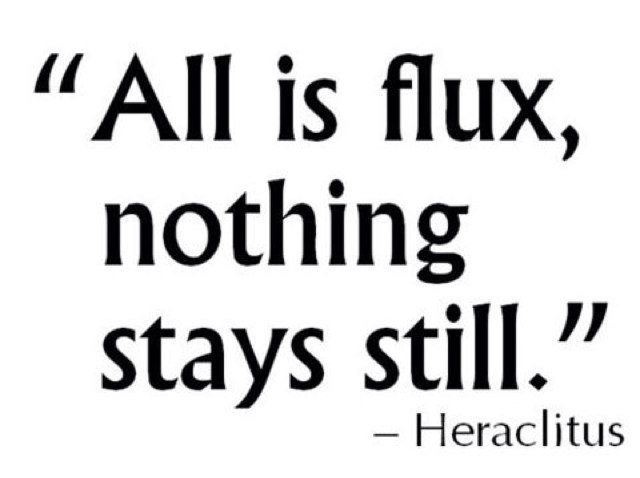 A Pre-Socratic Greek Philosopher who insists Fire is the arche. And everything is in constant flux. Also quoted No man ever steps in the same river twice✨