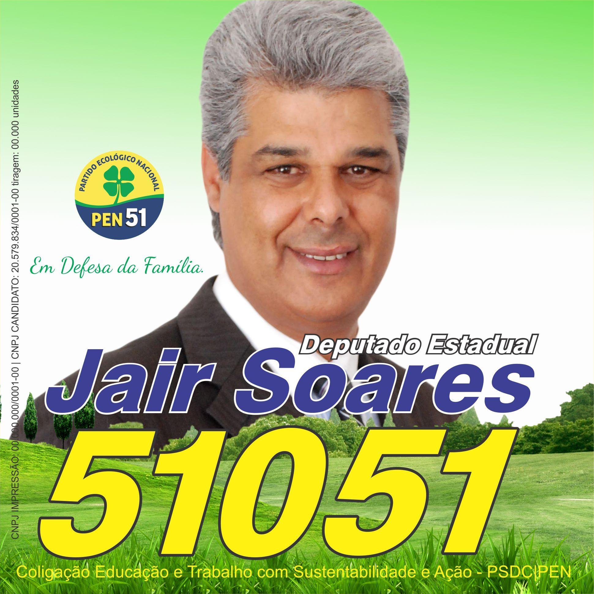 Candidato a Deputado Estadual pelo PEN - Vote 51051