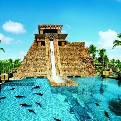 A bunch of celebrities living in the luxurious Atlantis Hotel in the Bahamas. Twins are permitted.