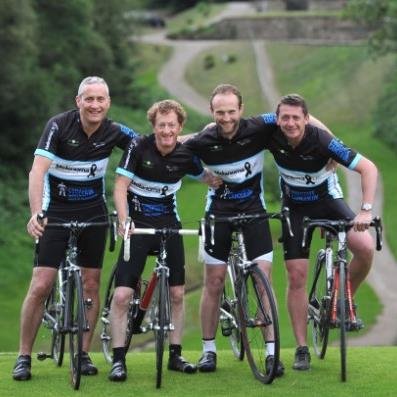 4 Yorkshire golfers #cycling 1150 miles to 13 #RyderCup venues in UK & Ireland for @ProstateUK & @MelanomaUK. 15-23 Sept 2014. Donate at http://t.co/3gJnvMwdk5