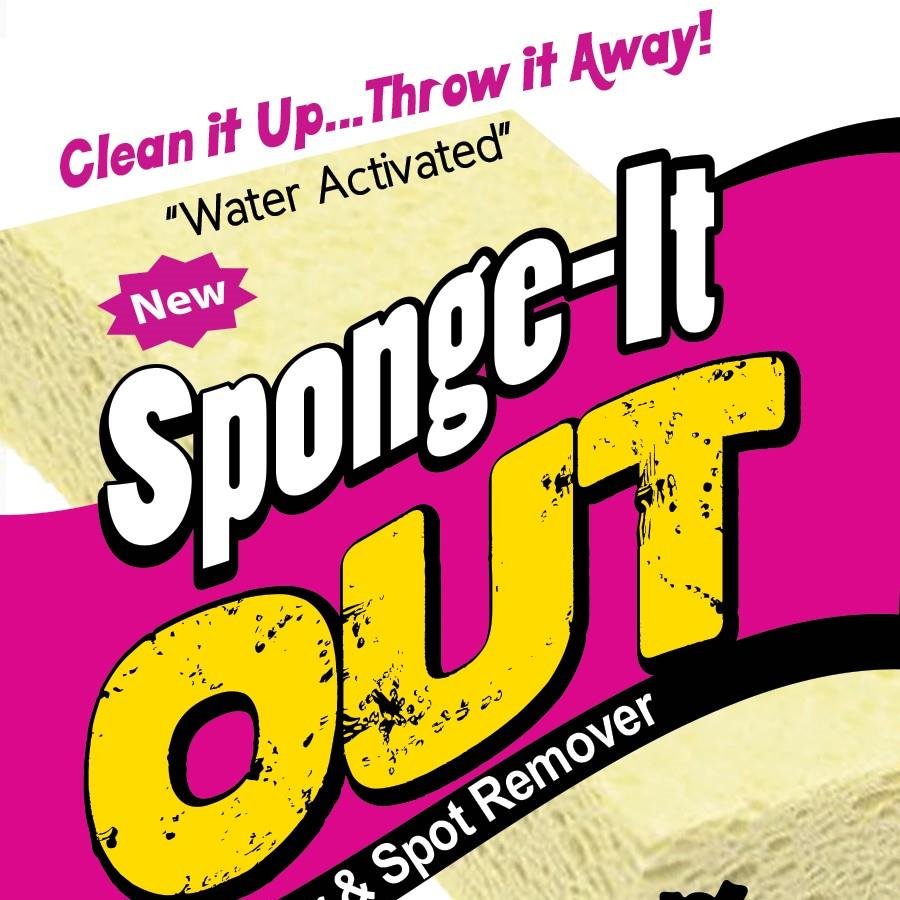 Sponge-It Out is a great new spot remover! Convenient to carry with you so you have one on hand when you need it. 
     It's not out till you Sponge-It Out!