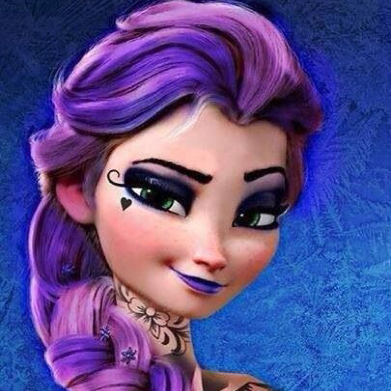 ImPunkElsa's profile picture. I only have three friends:@OneAwkwardAnna @OneRegalElsa and @LongHairPunzie