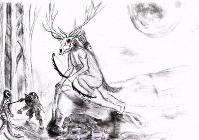 Daedric Prince of the hunt and Huntsman of the Princes. Father of manbeasts and all Lycanthropes.  Defy me, mortal! face the wild hunt!