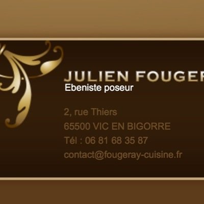 FOUGERAY Cuisine est une jeune entreprise dynamique, qui crée des cuisines pour ceux qui recherchent l'exclusivité. Nos etudes sont gratuites 06-81-68-35-87