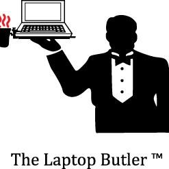 LaptopButler's profile picture. The Laptop Butler attaches to your computer and safely holds your drink. Work on the train, plane in the terminal or other out-of-the-office locations. Enjoy !