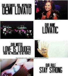 You never know how strong you are, until being strong is the only chance you have. Stay strong beautiful's x @ddlovato my babe xx