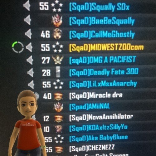 Its the real squally sdx! Im on xbox360 and I play a lot of 1st person shooter games like call of duty also some extra fun games like minecraft.Retweet my stuff