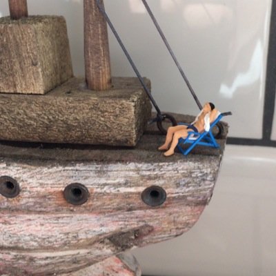 THE RETURN OF THE LITTLE PEOPLE 
The little people are back for Fowey regatta 2014. Happy hunting.