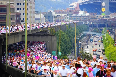 15,000 people will gather at Qwest Field for the 2010 Komen Puget Sound Race for the Cure in June.  Join us!