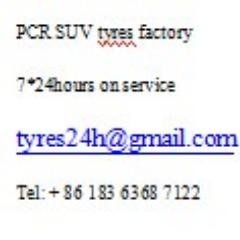 Hi, we are new tyres factory , with good quality and super good price. Need to tlak with all the tyre dealers and distributors . Try our tyres!!
