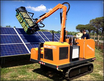 Solar panel cleaning equipment