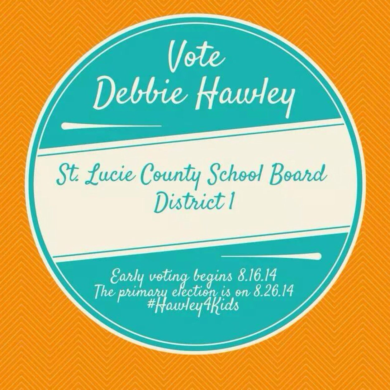 Debbie is running for St Lucie County School Board, Dist. 1. Together, we can make our schools outstanding!