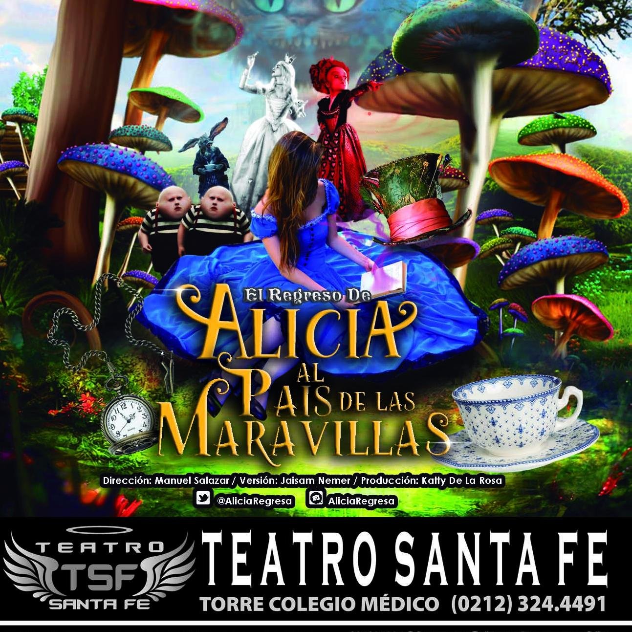 aliciaregresa's profile picture. No te pierdas esta mágica obra de teatro, en su tercera temporada a partir del 13 de septiembre-2014. SAB/DOM 5pm (TEATRO STA FE -COLEGIO MEDICOS, STAFE NORTE)