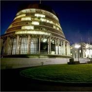 I track anonymous Wikipedia edits *from* NZ Parliament IPs. 
I'm not affiliated with @beehive_edits - that bot tracks all edits to pages about NZ MPs.