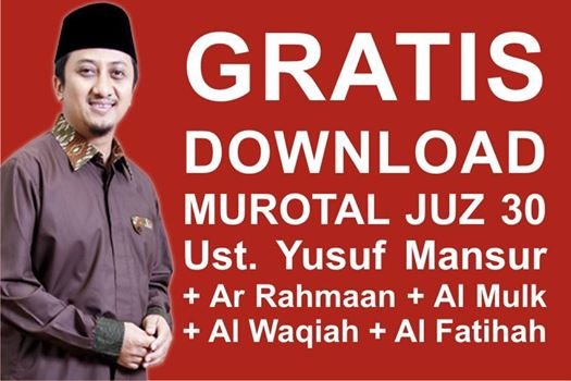Pusat Download Muratal Gratis. Qory : Ust. Yusuf Mansur, Al Ghomidi, As-Suddais, Syeikh Hani Rifa'i, M.Thoha, Misyary Rasyid, Syeikh Hudzaifi, Syeikh Hushari.