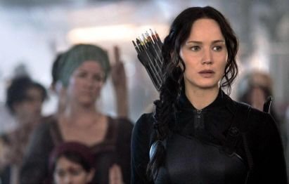 'Are you fighting Katniss? Are you here to fight with us?' 'I am. I will'             The Mockingjay, forever our leader