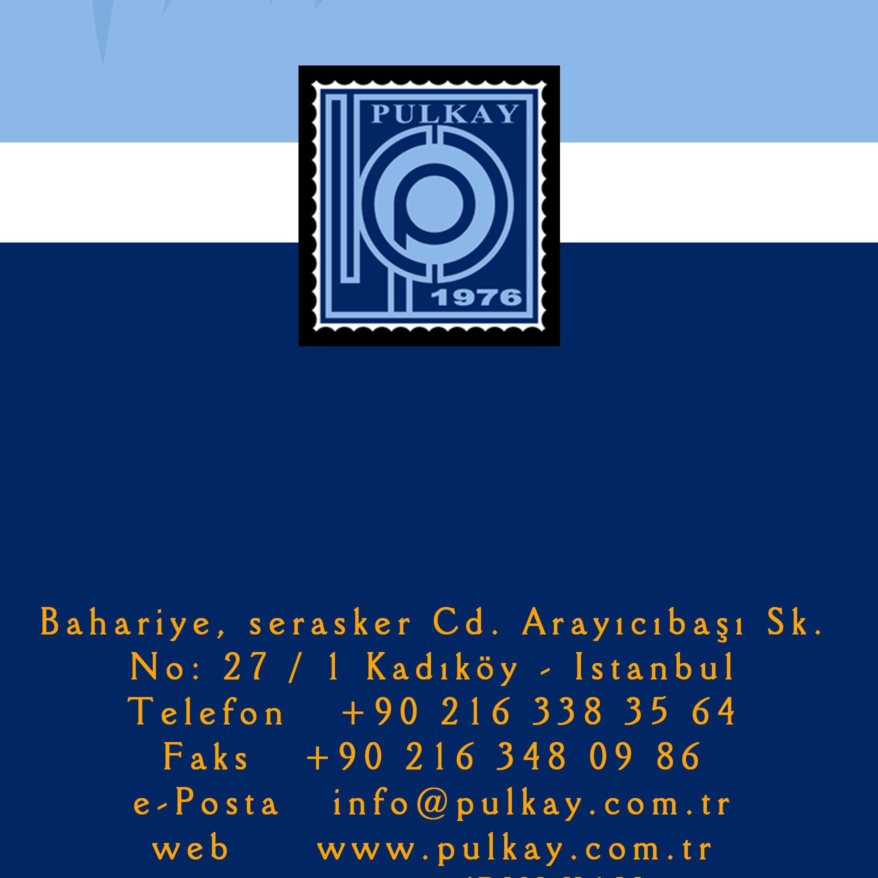 PULKAY's profile picture. Firmamız 1976 yılında kurulmuş olup, amatör
filatelistlere hizmet veren, herşeyin temelden güçleneceğine inanan bir inanç ile çalışmaktadır.