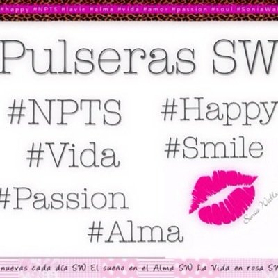 Twitter exclusivo para la venta de las pulseras diseñadas por S.W.