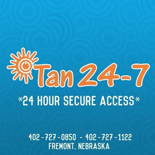 Located in Fremont and Columbus Nebraska - Tan 24-7 is Nebraska's best tanning salon offering secure 24-hour tanning!