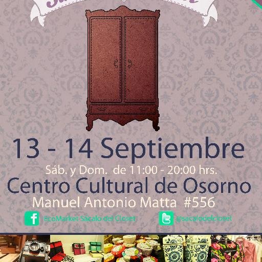 @SacalodelCloset es una expo de venta en pro de la reutilización de productos en torno a la reventa y reciclaje de estos. sacalodelcloset@gmail.com