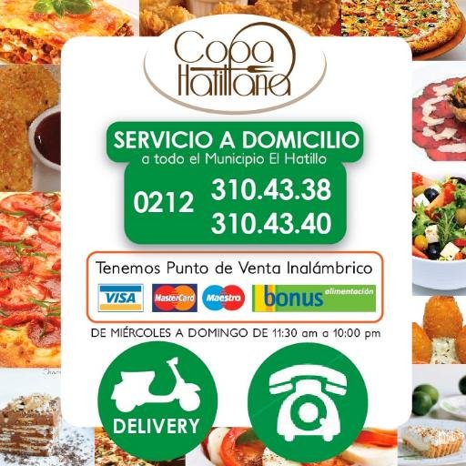 Pizzas, Pastichos, Pollo, Ensaladas y Postres con Servicio a Domicilio!.