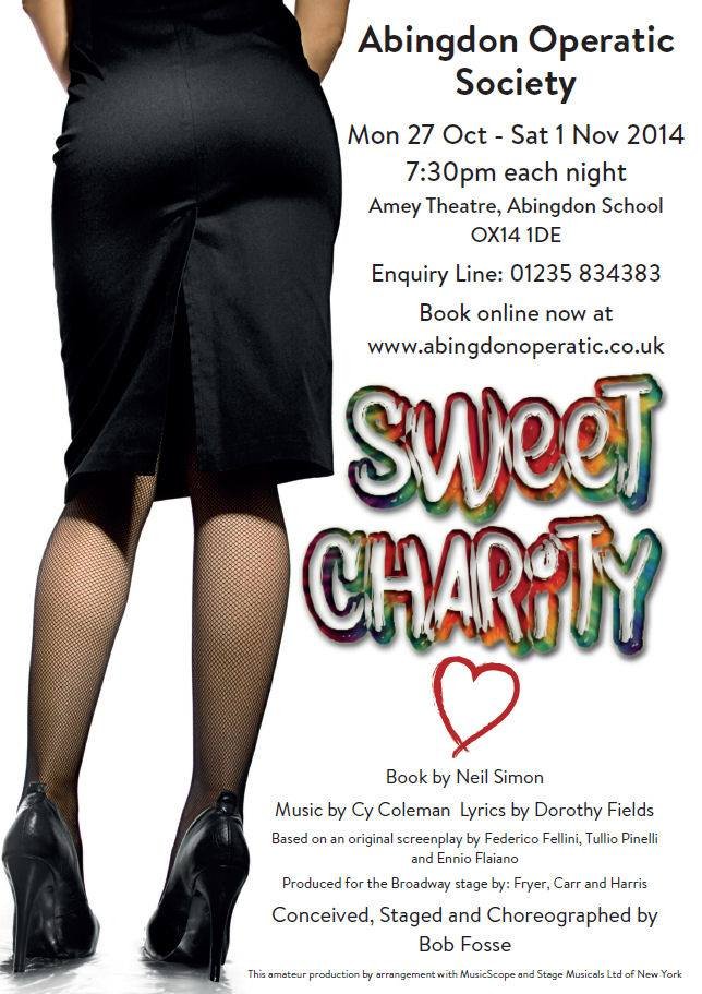 SweetCharityAOS's profile picture. @AbingdonOSpresents 'Sweet Charity' @abingdonschool Amey Theatre 27th Oct- 1st Nov 2014 7.30pm   http://t.co/j1PaOqyIKx