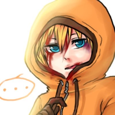 H-hi im kenny i live in south park my friends are kyle cartmen and stan. Death is after me i cant Escape it. Im 15 and some what single but not really looking