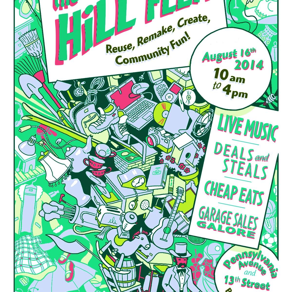 TheHillFlea's profile picture. A reuse, remake, creative market. Seasonal community garage sales, upcycled products, local producers, free workshops & entertainment. August 16 from 10-4 pm