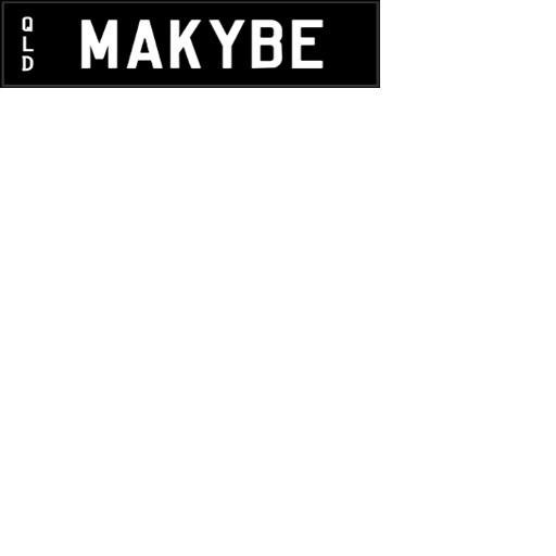 FOR SALE ... QLD Prestige Plates - MAKYBE (as per image). Enquire via Direct Message. Make an offer. Plates have never been registered with QLD Transport.