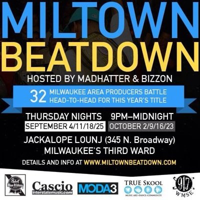 Milwaukee's premier beat battle. (Tweets by DJ Madhatter & DJ Bizzon)