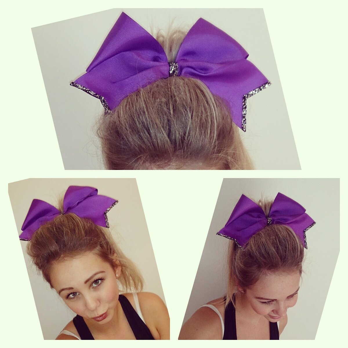 cheerleading and non cheerleading bows for sale. Can place order through Facebook or message  :) instagram: @elises_bowtique
