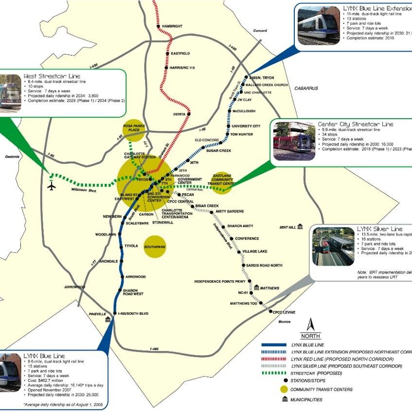 Increasing transportation choices throughout the Charlotte region to improve traffic, air quality, public health, mobility, and the economy.