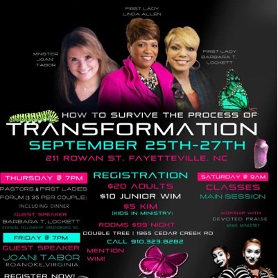 WIMFayetteville's profile picture. Women in Ministry, Fayetteville Chapter known as WIM, is a non-profit organization which caters to the encouragement of all women.