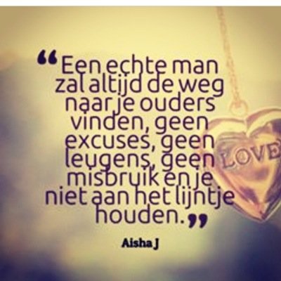 Kijk niet naar de mooie praatjes van een persoon maar kijk naar het karakter. Praatjes worden niet waargemaakt & het karakter is waar je het mee moet doen.