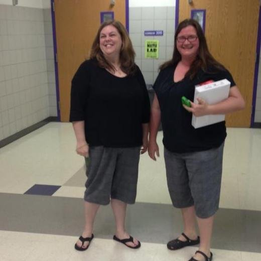 WeTeachHS's profile picture. We are Chonte' and Sandy and we like to think, read, chat, and rant about teaching, but we teach high school ... no monograms of crayons for us.