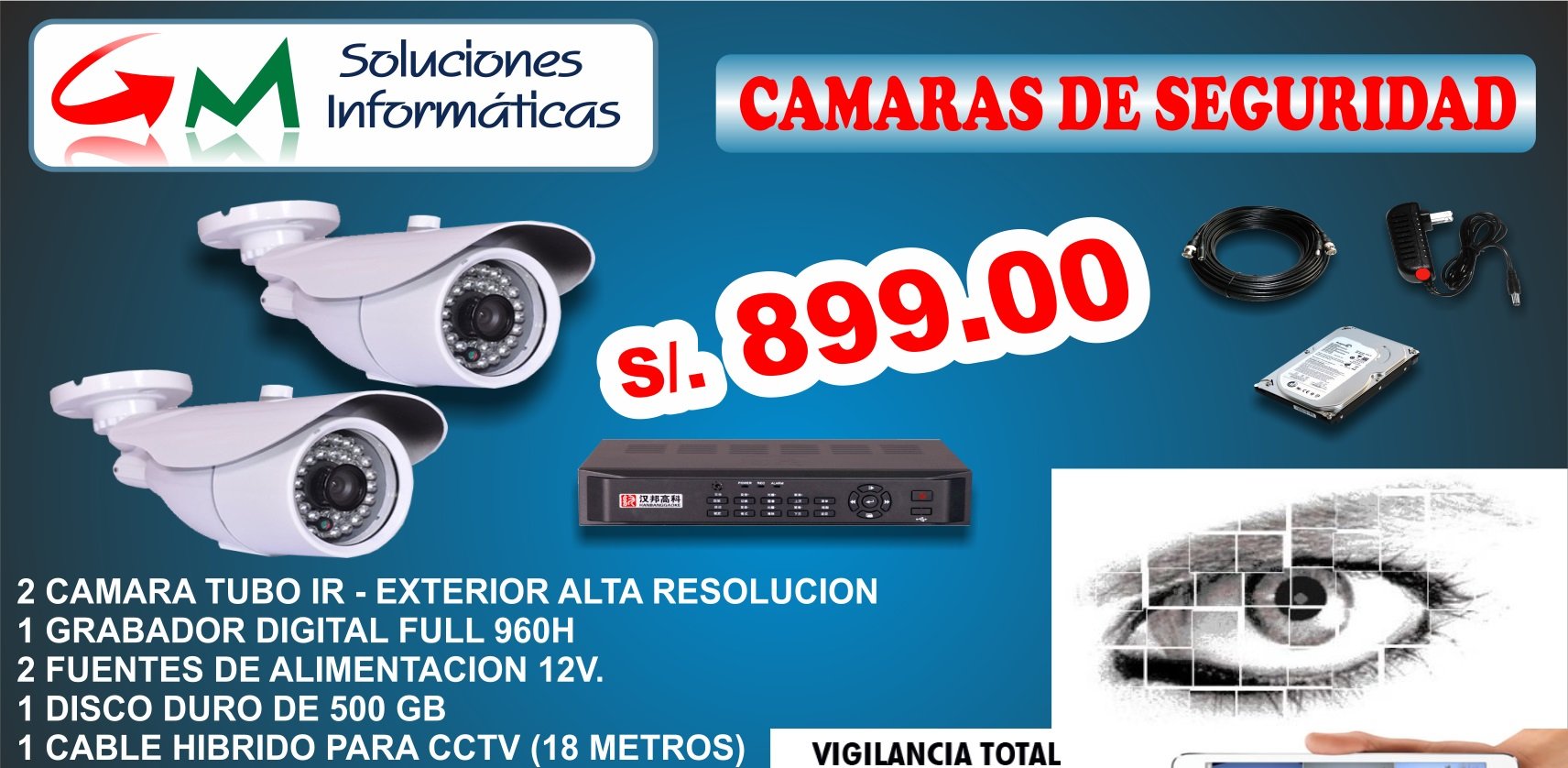 GMSI es una empresa que se dedica a la Instalación y configuración de sistema de cámaras de seguridad Análogas (CCTV) y Sistema de Cámaras IP. 
Tf: 5363205