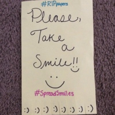 On a mission is to #SpreadSmiles by simply ripping some paper! Look out for us all around Philly and the Main Line, and go ahead, #RIPpapers !!! IG: @RIPpapers