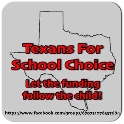 Join our Facebook discussion group: Texans for School Choice. #TXed #txlege #schoolchoice