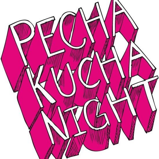 Pecha Kucha is a monthly format for sharing ideas, in which presenters are allotted 20 slides, 20 seconds per slide = 6 minutes + 40 seconds of show & tell.