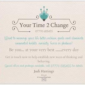 Liverpool based Coach and Hypnotherapist Judi Hastings -  specialist in helping achieve goals and eliminating unwanted habits....forever!