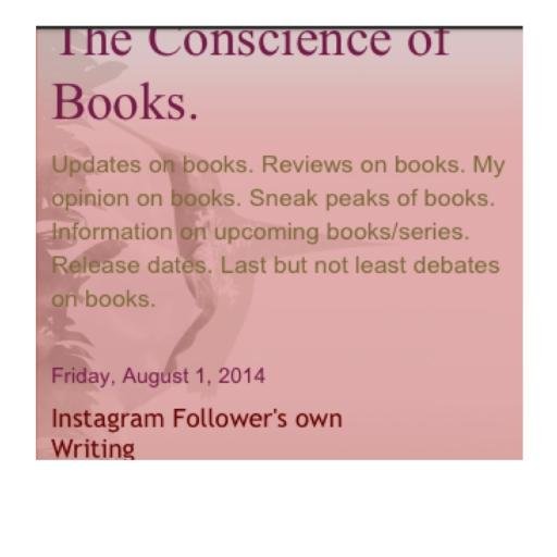 TheConscienceofBooks Twitter Account. Check out the blog Link below. We love books here!