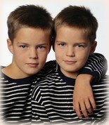 We are a set of twins just like our mummy and her brother. Sebastian is older and Christian is younger. (OC/RP)